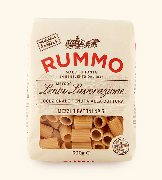 Mezzi Rigotoni MEZZI RIGATONI | Pasta Rummo - Lenta Lavorazione